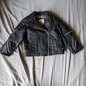 Toddler Textured Leather Jacket - 9/12M